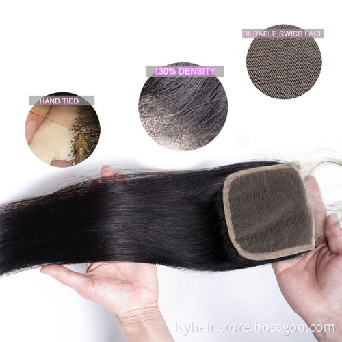 Cheap 4x4  Lace Closure Brazilian Hair, Best Price Wholesale Virgin Brazilian Straight Human Hair Weave  Frotnal Closures